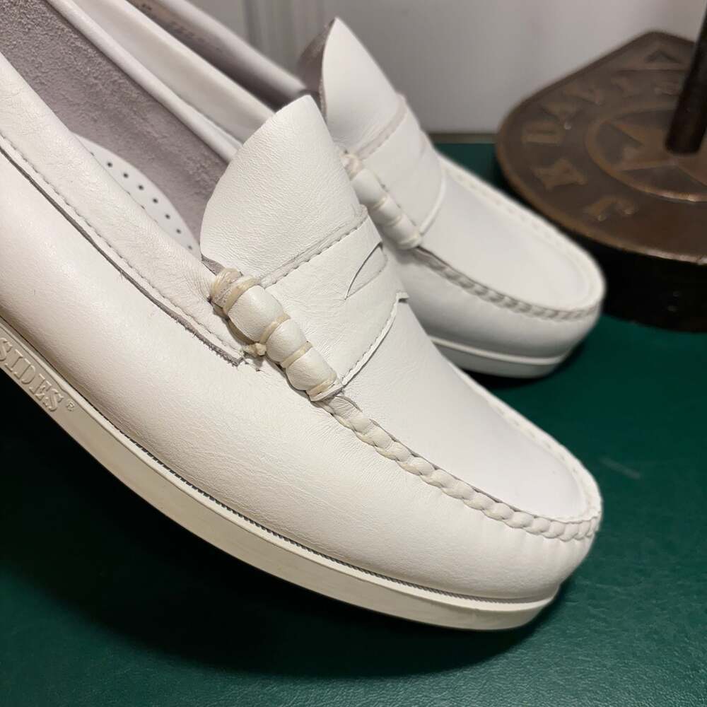 Sebago Mens Dan Polaris RGB White Loafers & Slip Ons Penny Shoes Size 9.5 - Picture 11 of 12